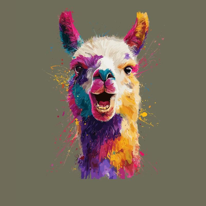 Farbenfrohe Llama Explosion