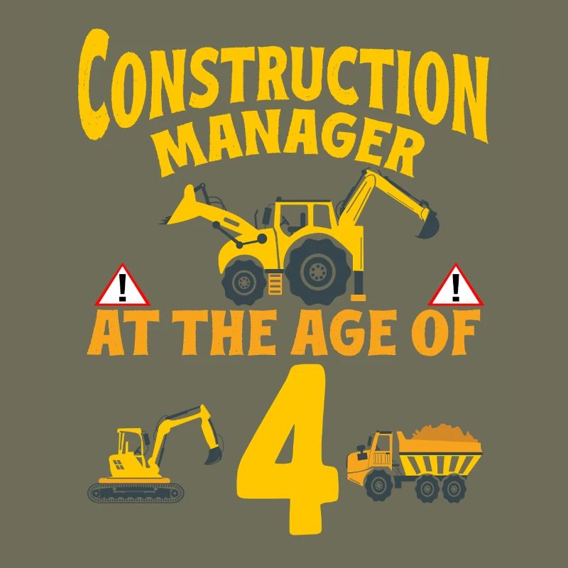 Fête de construction 4e anniversaire Camion de 4 ans