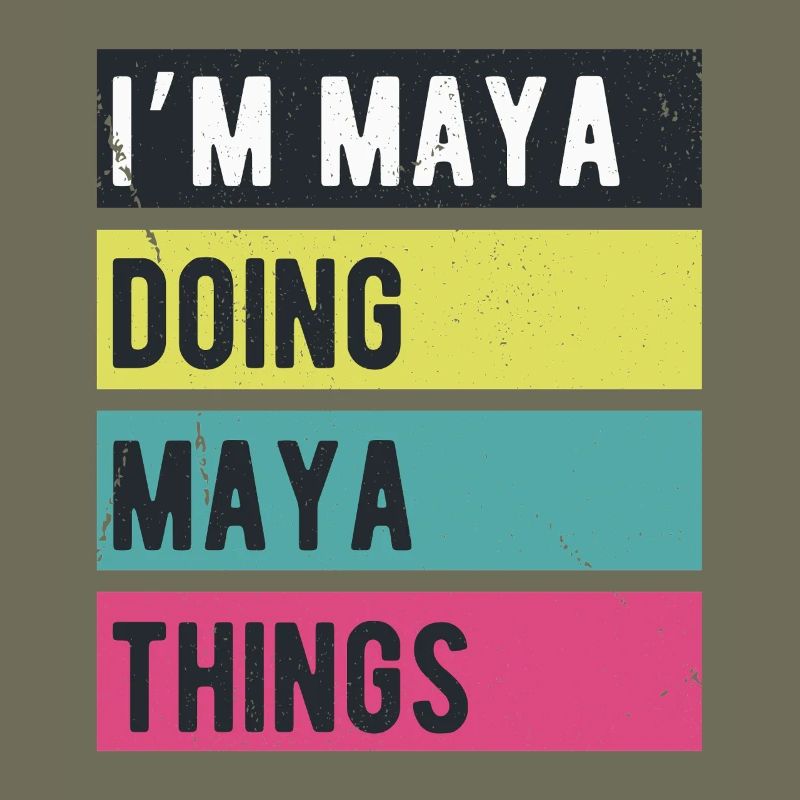 Ich bin Maya und mache Maya-Dinge Retro-Farben