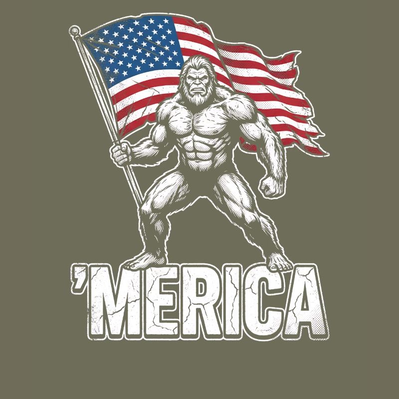 America Bigfoot Drôle 4 juillet Bigfoot Ameri