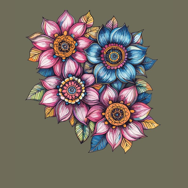 Motif de fleurs en tourbillon de fleurs