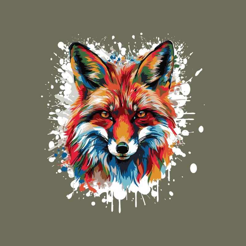 Wasserfarbiger Fuchs Kopf