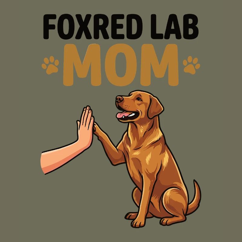 Fox Red Lab Mom – High Five Dog Design