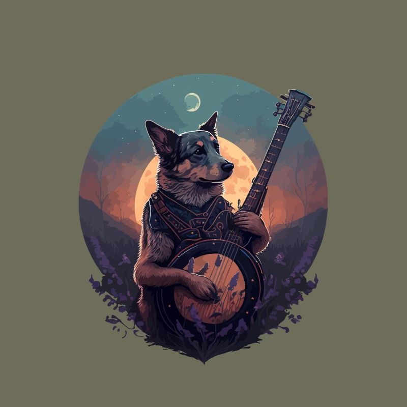 Banjo Playing Dog 