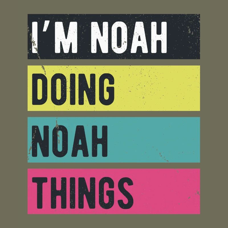 Ich bin Noah und mache Noah-Dinge Retro-Farben