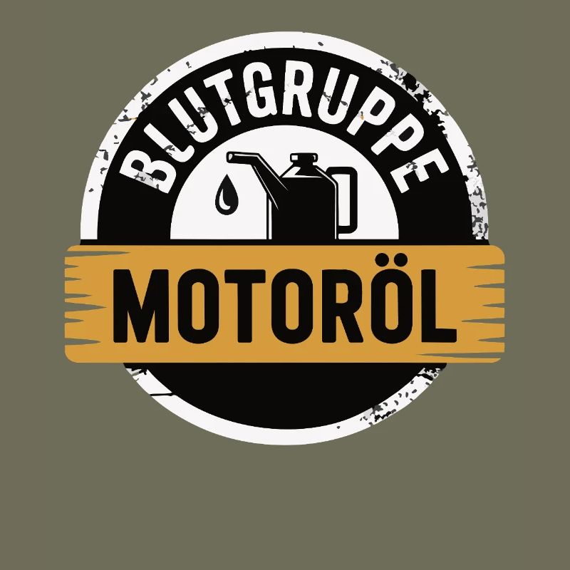 Blutgruppe Motoröl Schrauber Design