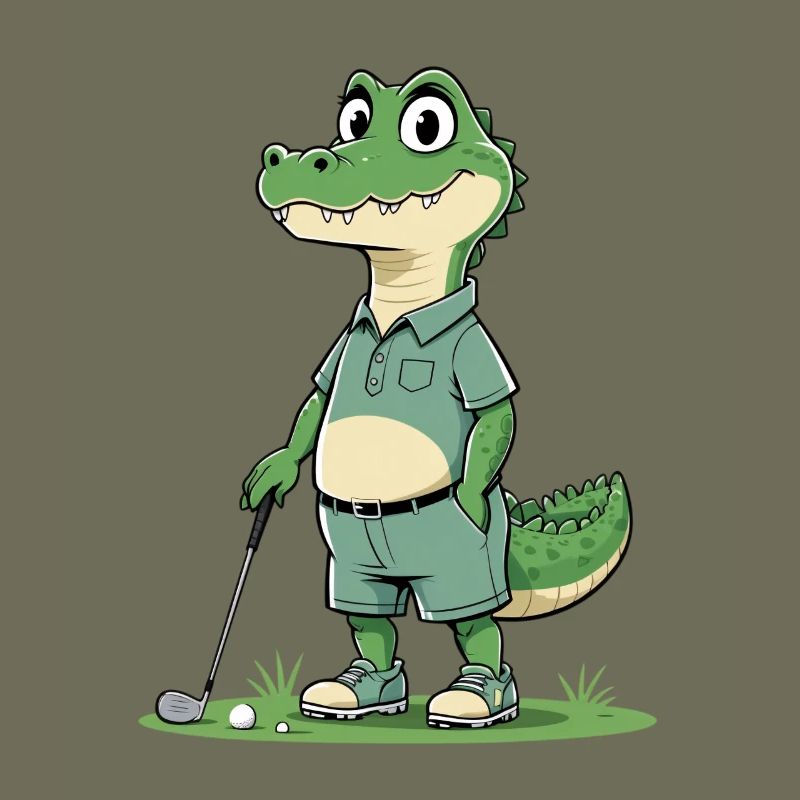 Héros du golf alligator dans un look décontracté