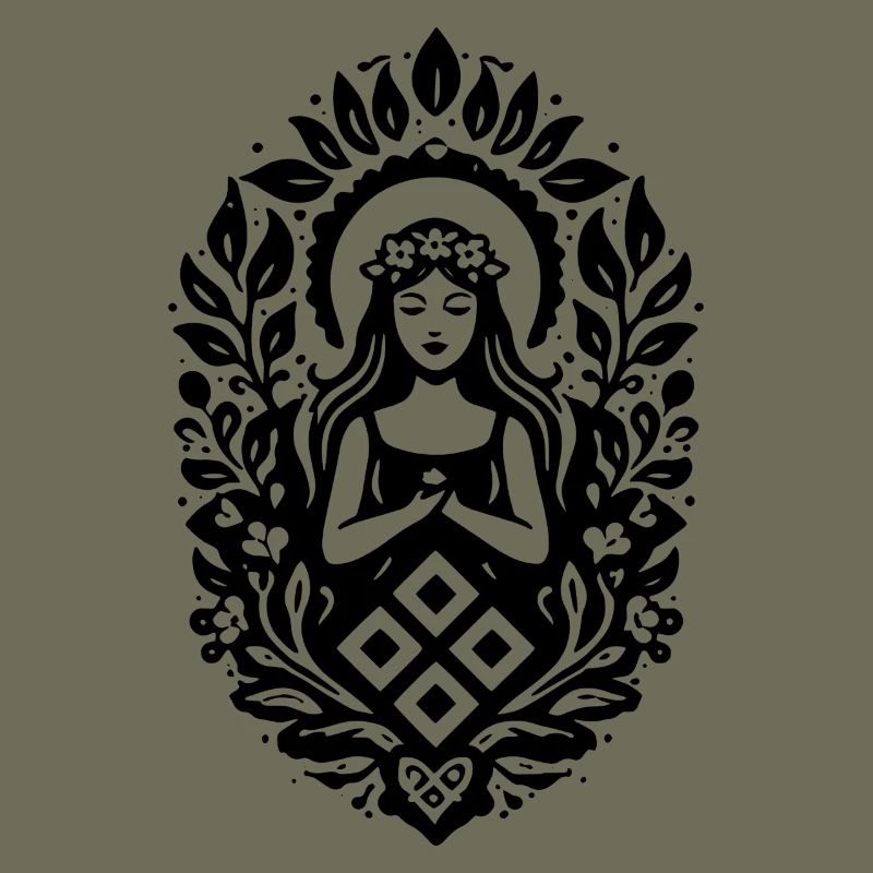 Mokosh Minimal Slavic Goddess Symbol