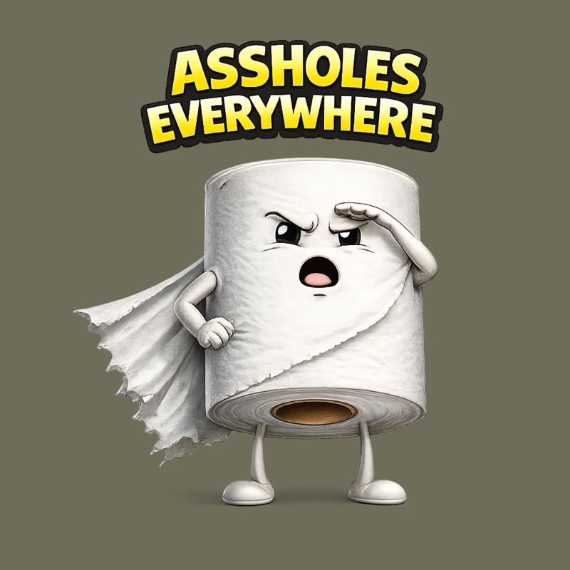 Assholes Everywhere 3D Humor Design