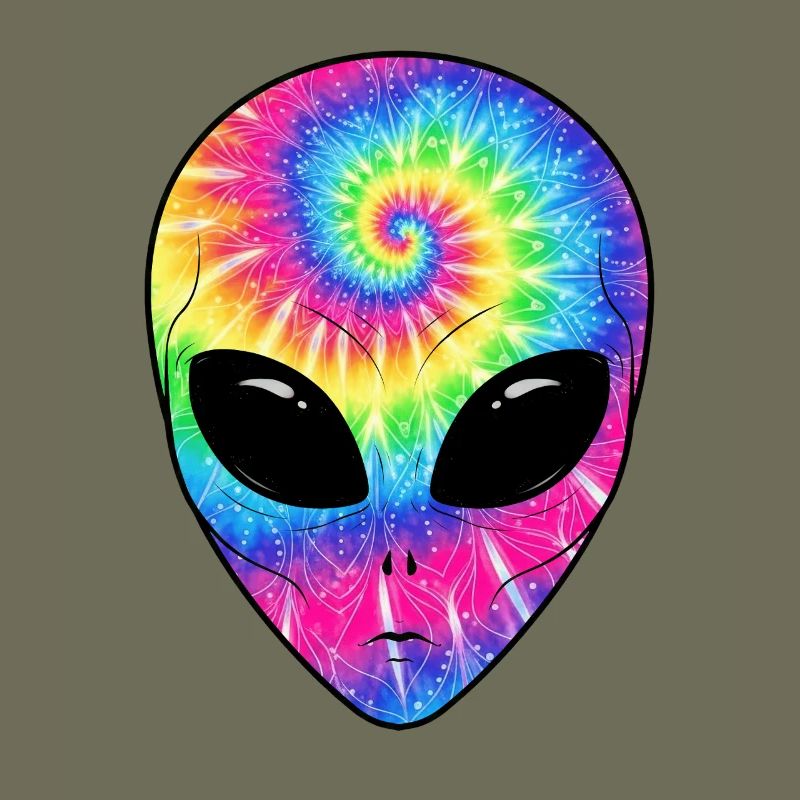 Visage d’extraterrestre TieDye Psychédélique