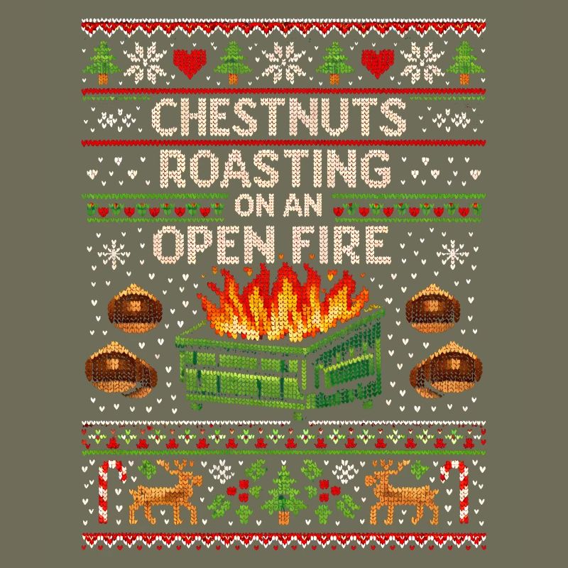 Roasting chestnuts on an open fire garbage can