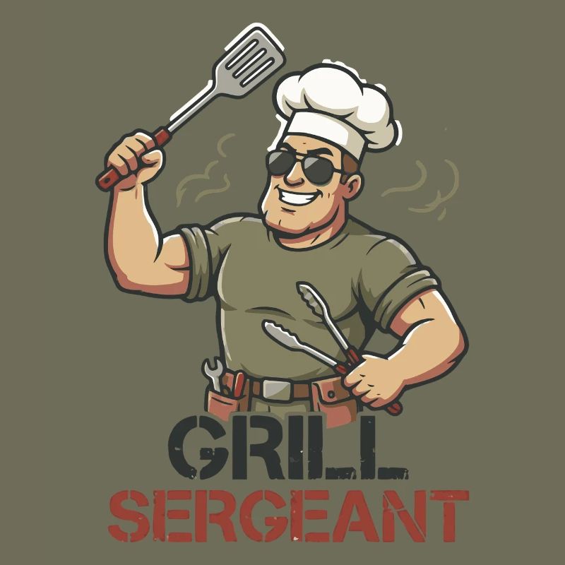 Grill Sergeant Funny BBQ Grill Chef
