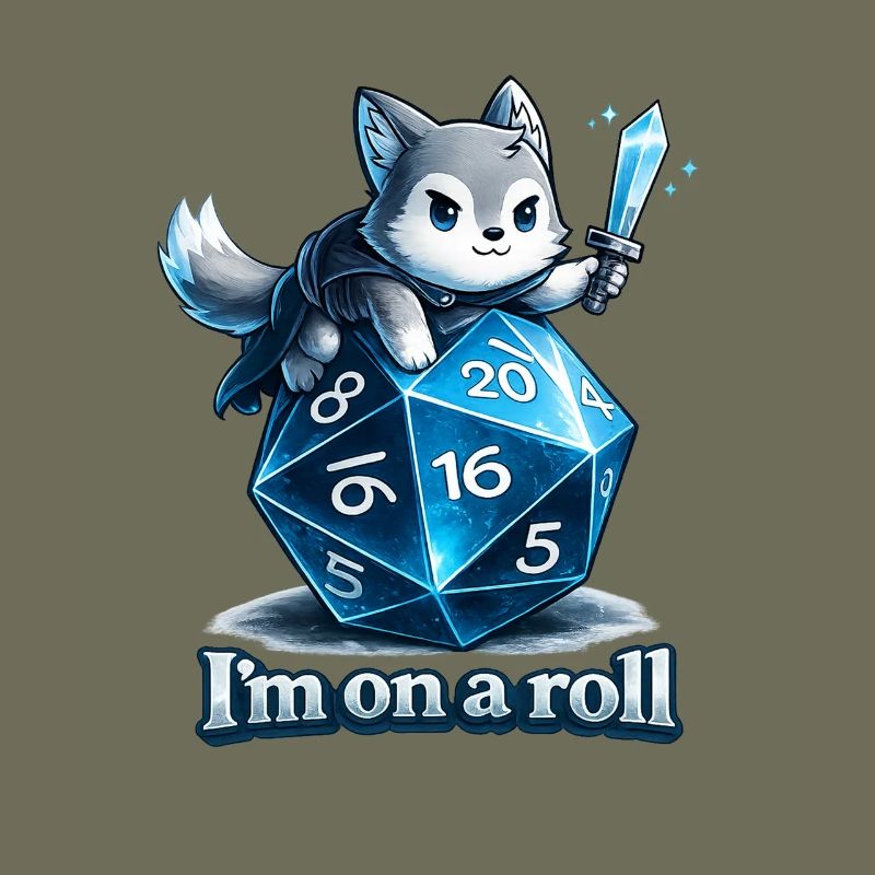 I'm on a Roll – Role-Playing Game Dice Wolf