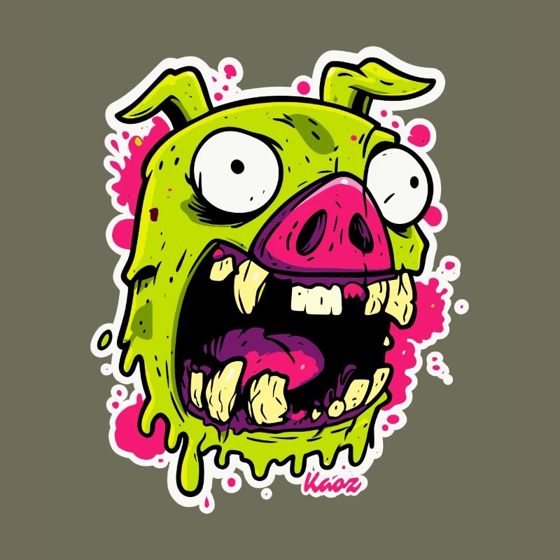 Visage de cochon zombie