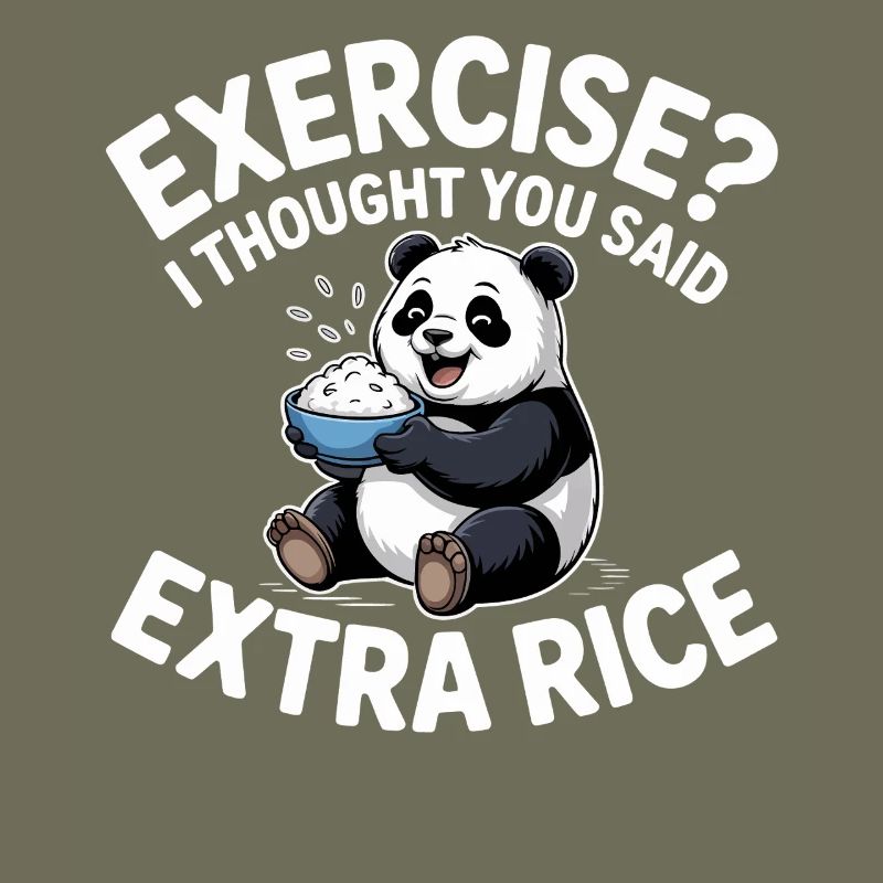 Panda mit Reis-Witz