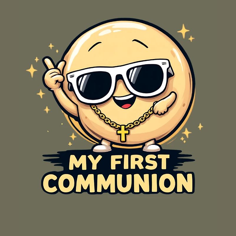 First Communion Bling Cartoon
