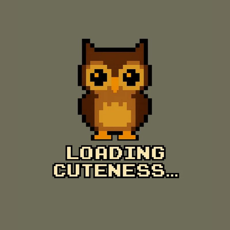 Pixel Eulen Loading Cuteness