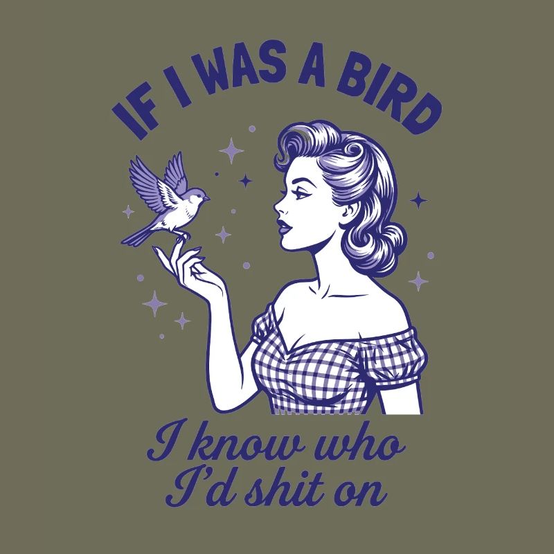 Echte Rache Vogel Retro Statement