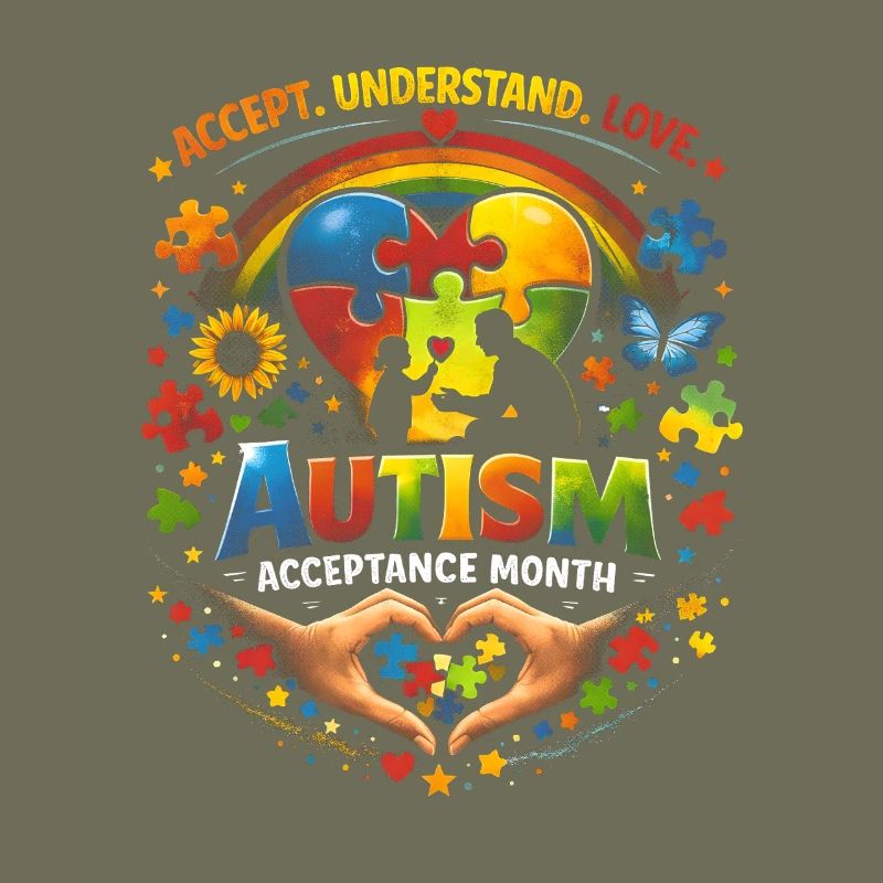 Autism Acceptance Heart Puzzle