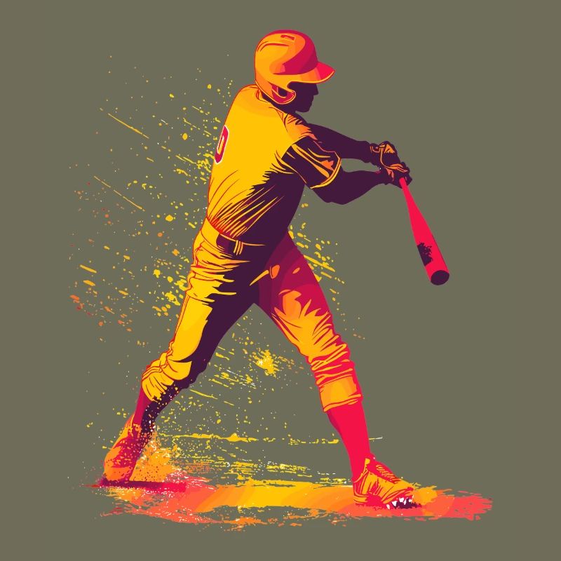 Farbexplosion Baseball-Schläger