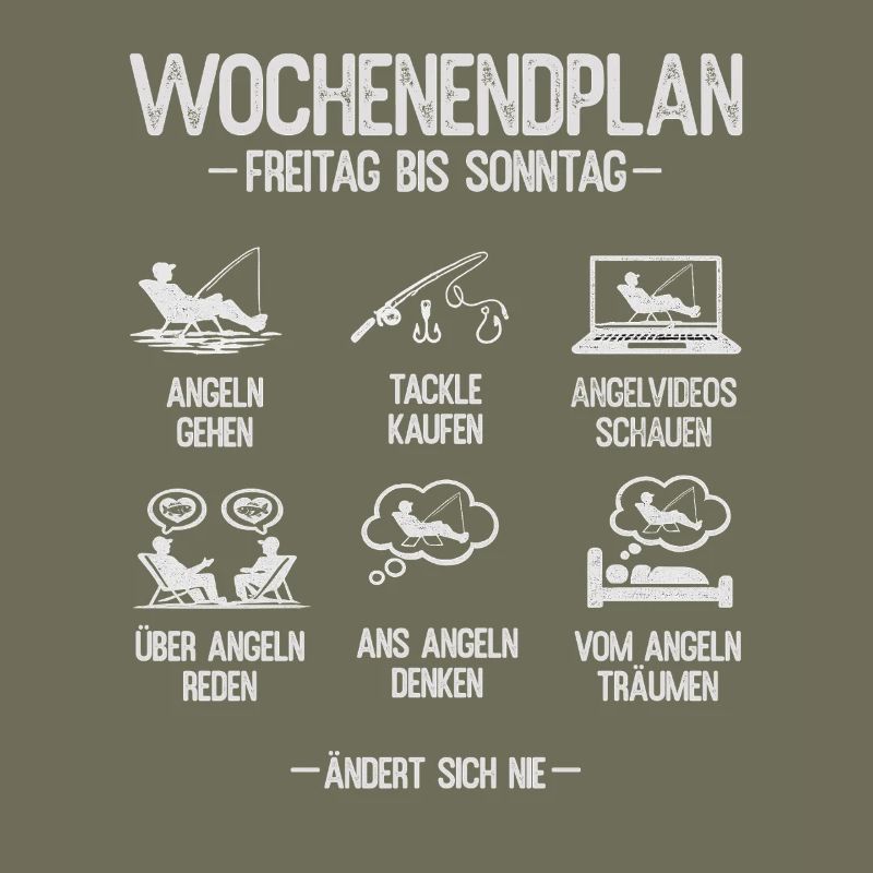 Angeln Geschenk Mann Angler Wochenendplan