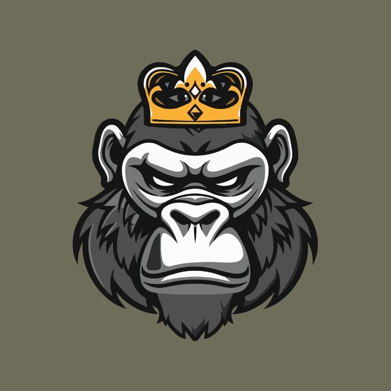 Gorilla Kopf Krone