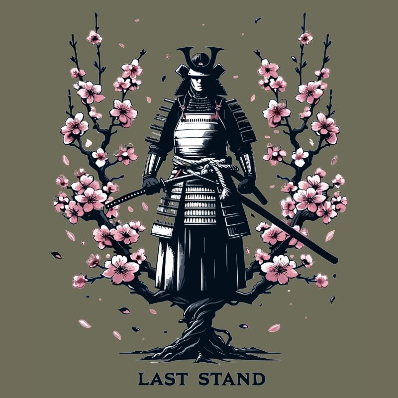 Samurai in the magic of cherry blossoms