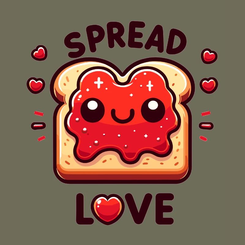 Spread Love Toast Herzchen