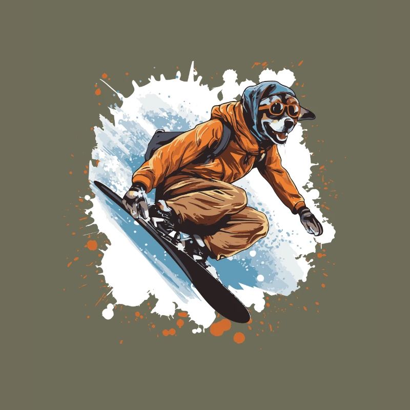 Greyhound Hund Snowboard