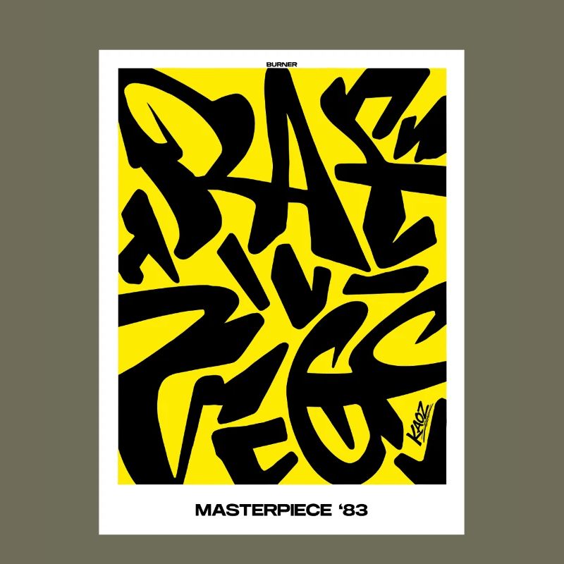 Chef-d’œuvre 83 : graffiti jaune-noir