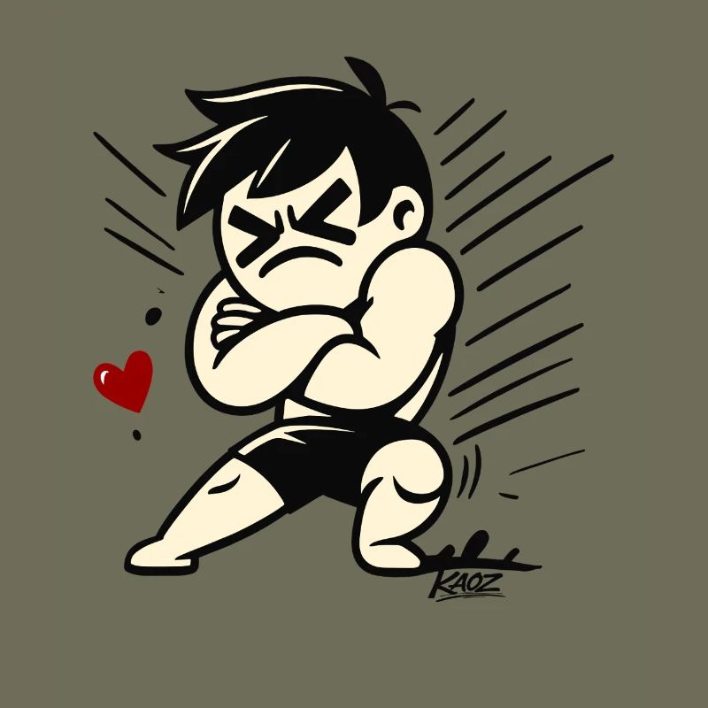 Comic Character with Crossed Arms