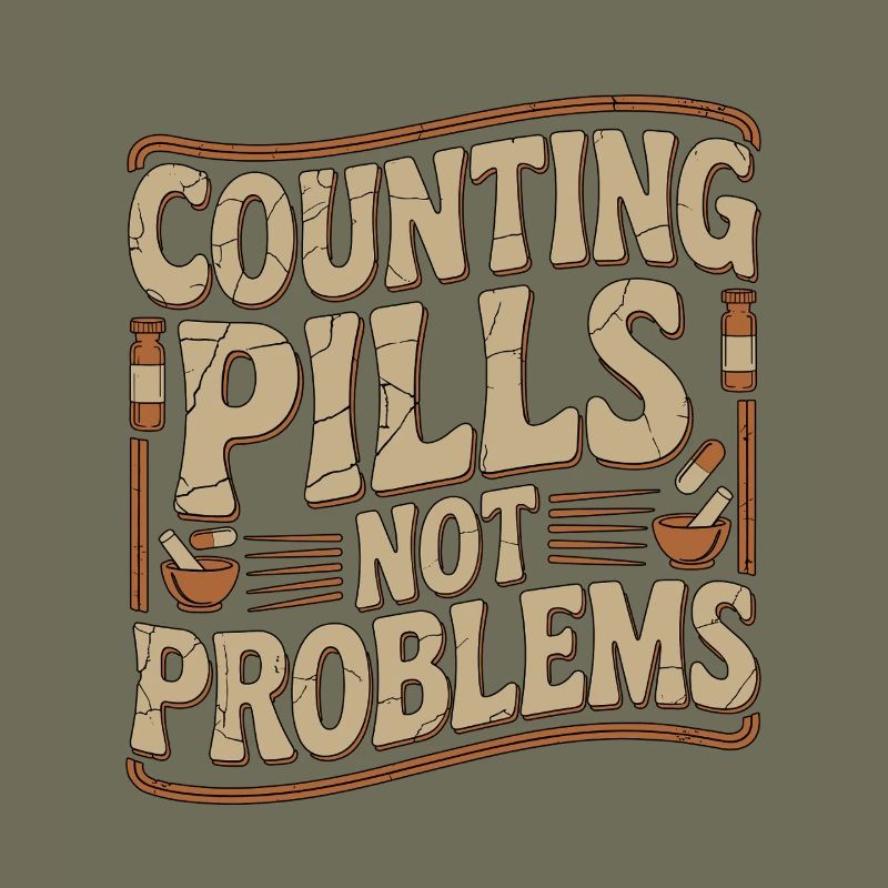 Pharmacist Student Counting Pills Pharmacy Trainee