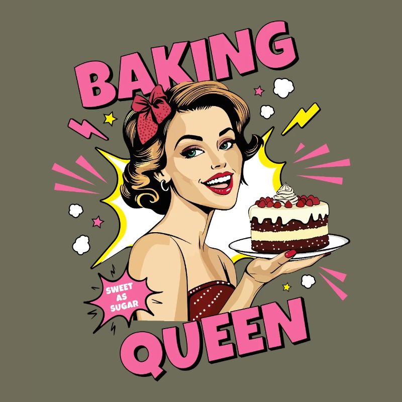 Baking Cake Baking Queen Baking Fairy Baker Pop Art