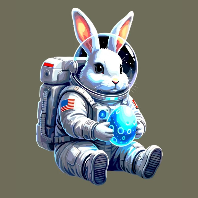 L’astronaute Lapin de Pâques Œuf de l’Espace