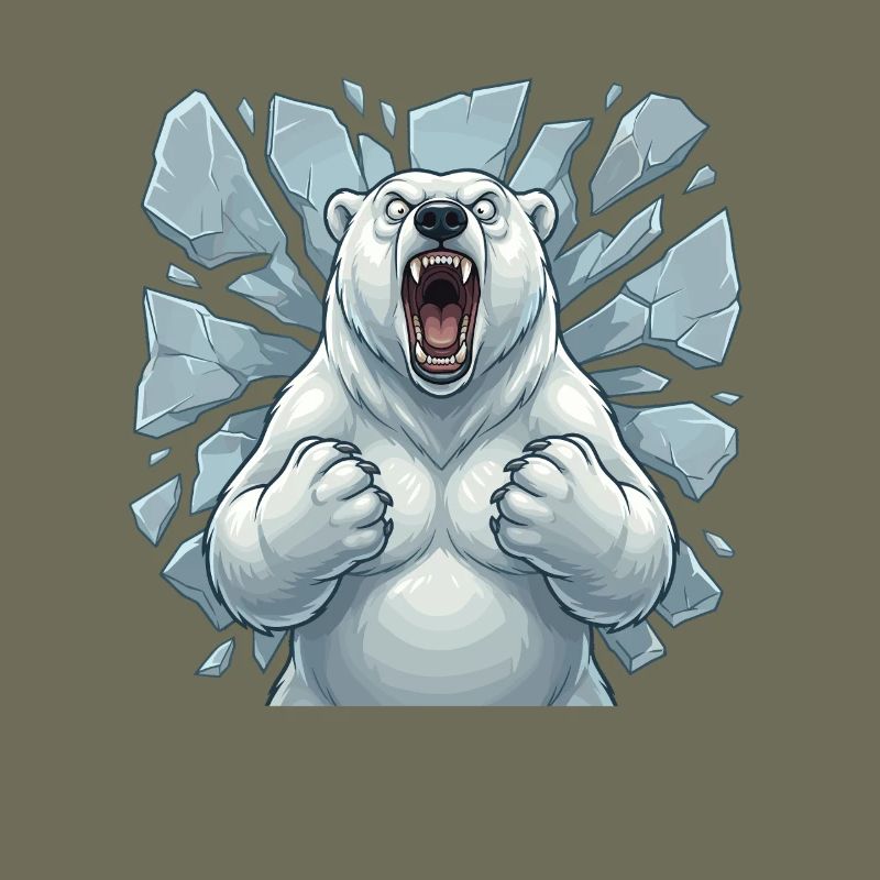 Polarbär bricht Eis