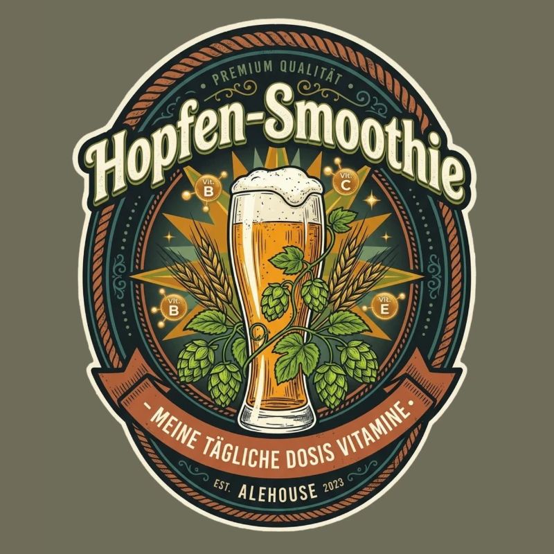 Label de smoothies houblon