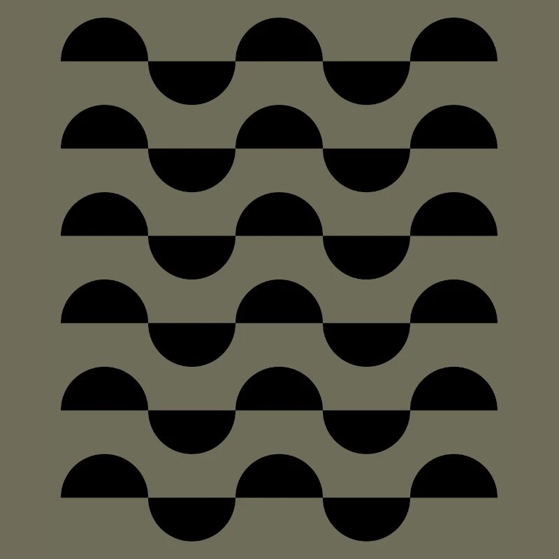 geometric wavy circles pattern design