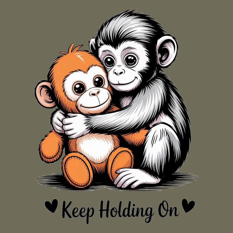 Keep Holding On Monkey Hug