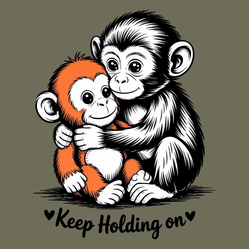 Hugging Monkey Duo