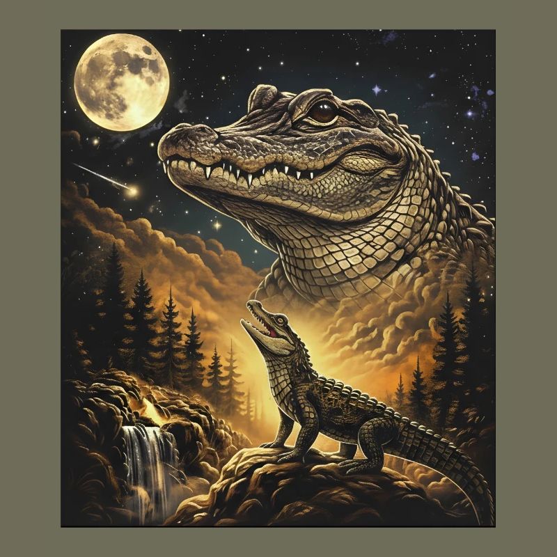 Forêt de crocodiles de lune Hurlement de lune