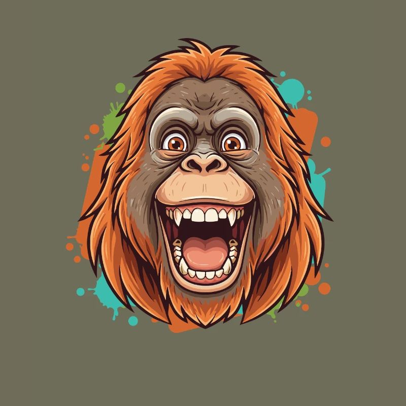Lachender Orang-Utan Comic