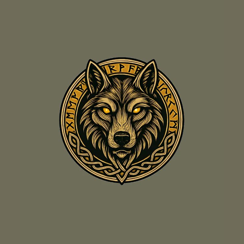 Wolfsmedaillon mit Runenring