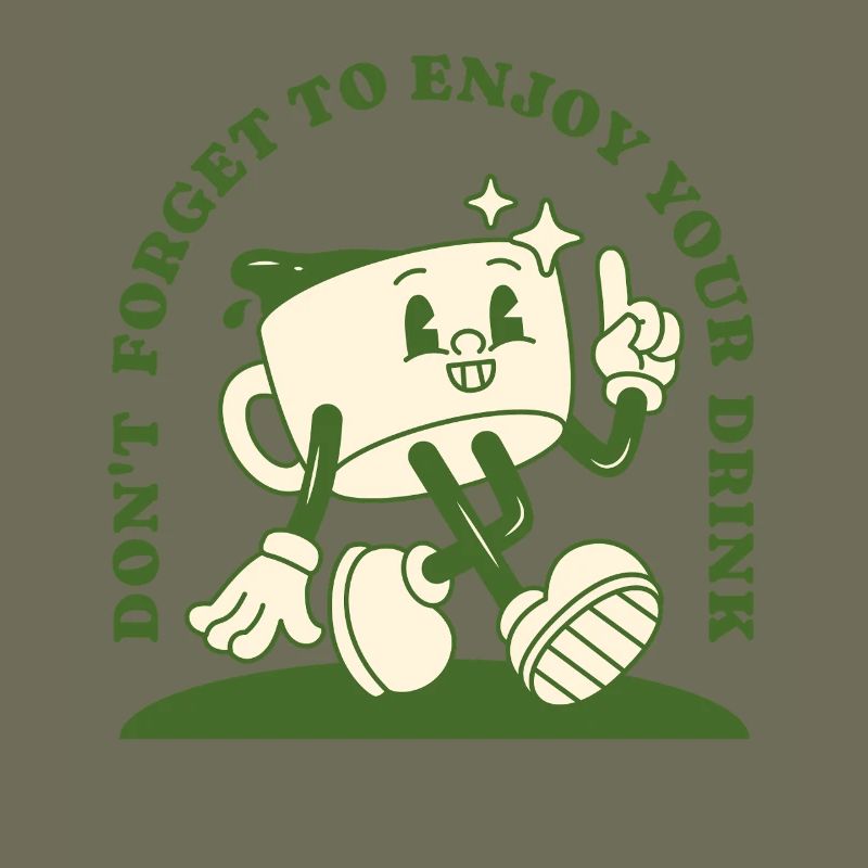 Don't Forget Your Drink – Retro Coffee