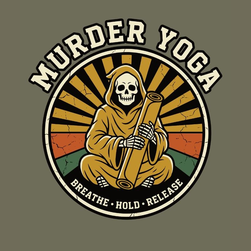 Retro Meditation Skeleton Graphic