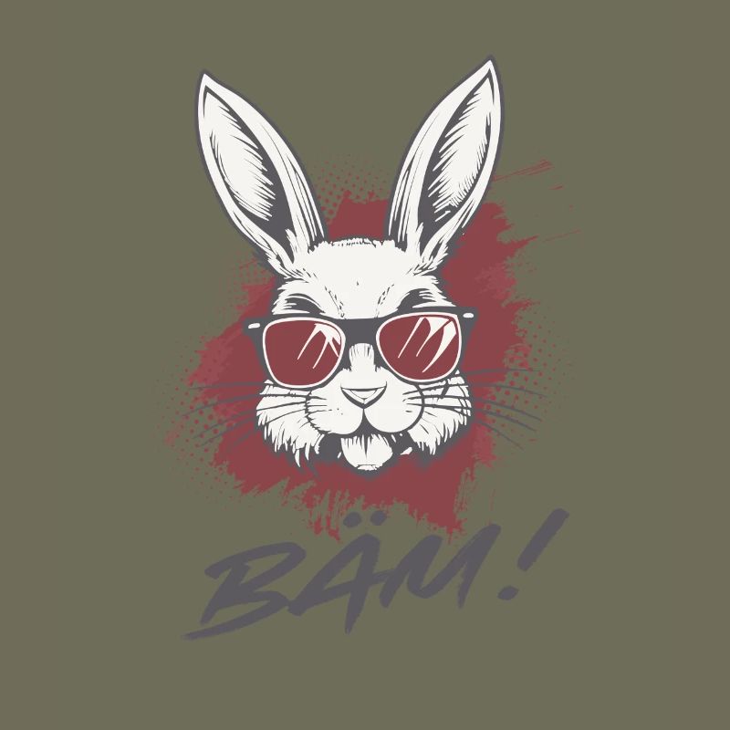 Cool Bunny BÄM Statement Statement Drôle