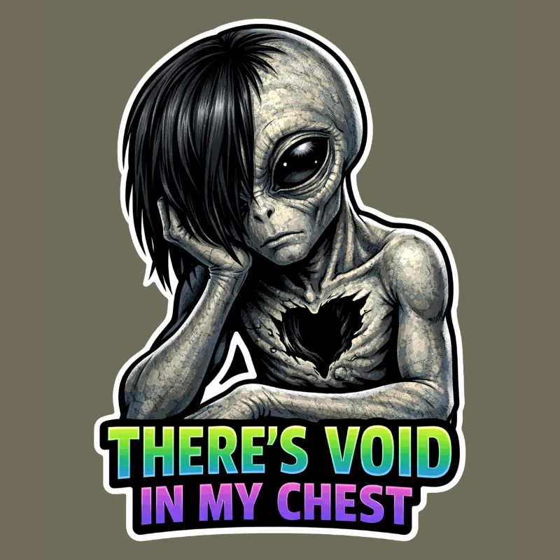 Alien Lover, Funny Alien, Cute Alien, Emo,
