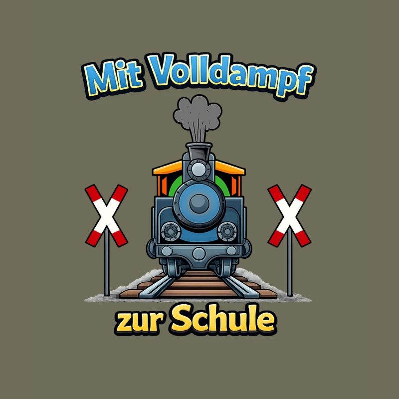 Dampflok zur Schule Einschulung