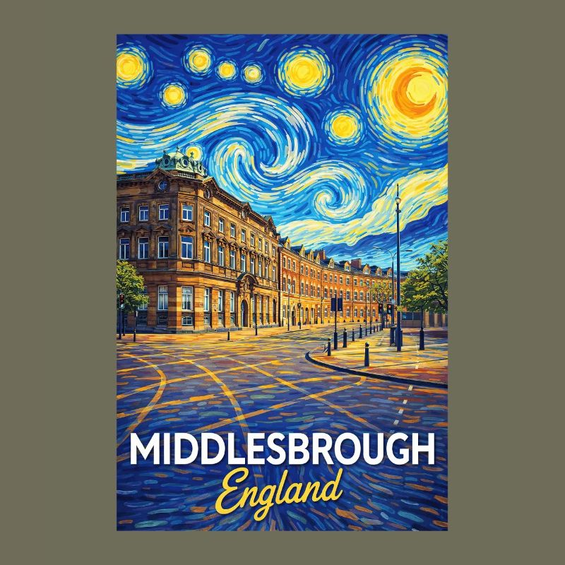 Middlesbrough England Stadtansicht Sternenstil