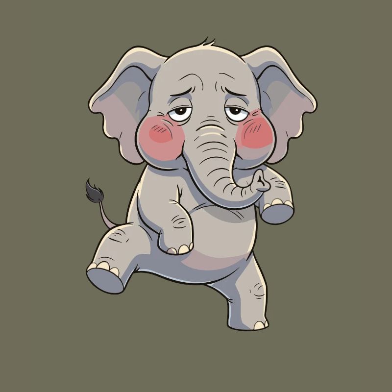 Cuddly baby elephant