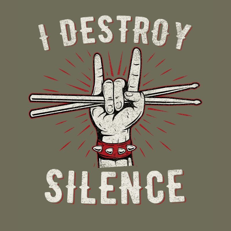 Graphique de la main du batteur I Destroy Silence